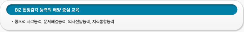 비즈니스전공의 교육 특징 셋